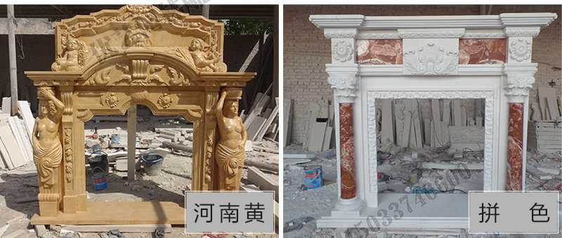 石雕壁爐架款式，定制石雕壁爐架，石雕壁爐架廠家