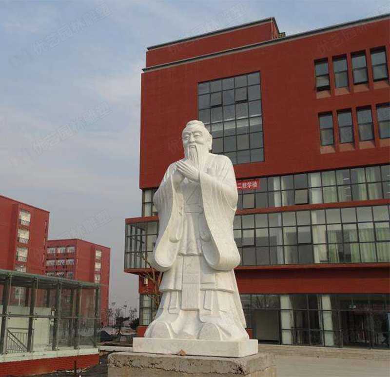 校園石雕孔子像，大理石孔子像