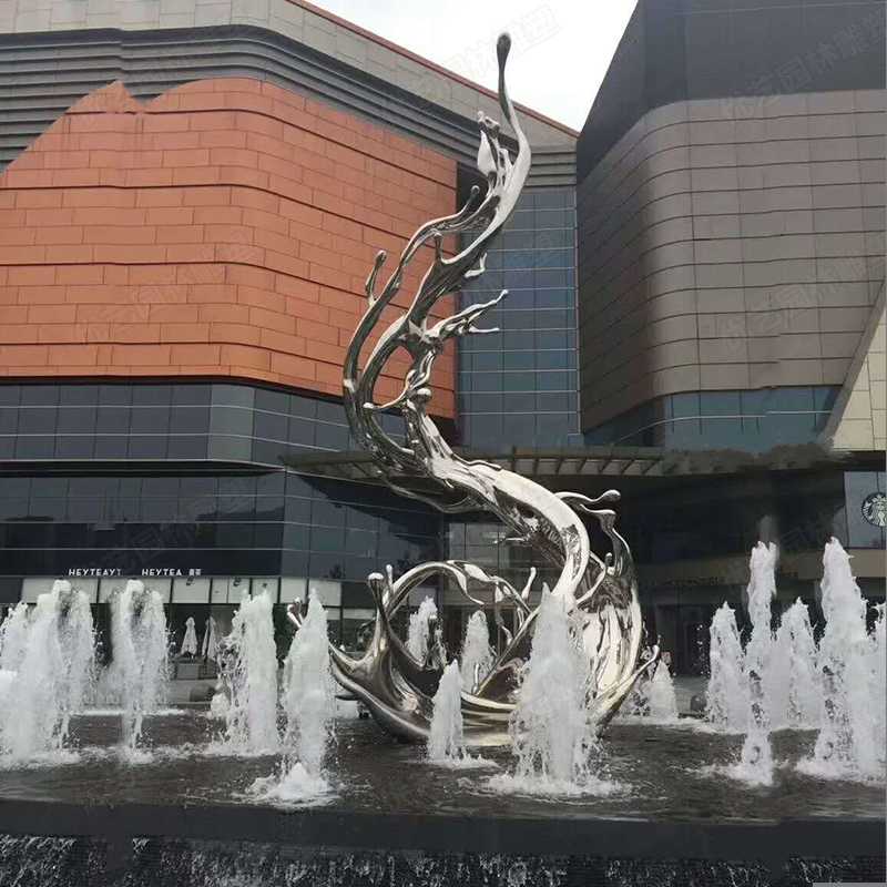 不銹鋼浪花雕塑，不銹鋼雕塑廠家